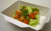 Салат из свежих помидоров и огурцов со сметаной - Ресторан Мамуля - доставка вкусной еды в Екатеринбурге